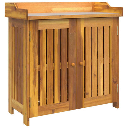 Garden Cabinet with Storage with Door Brown 78 x 36.5 x 78cm