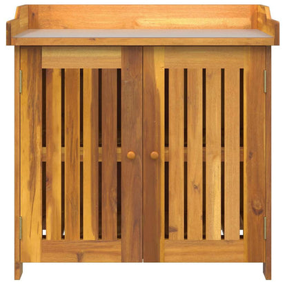 Garden Cabinet with Storage with Door Brown 78 x 36.5 x 78cm