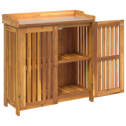 Garden Cabinet with Storage with Door Brown 93 x 41.5 x 98cm