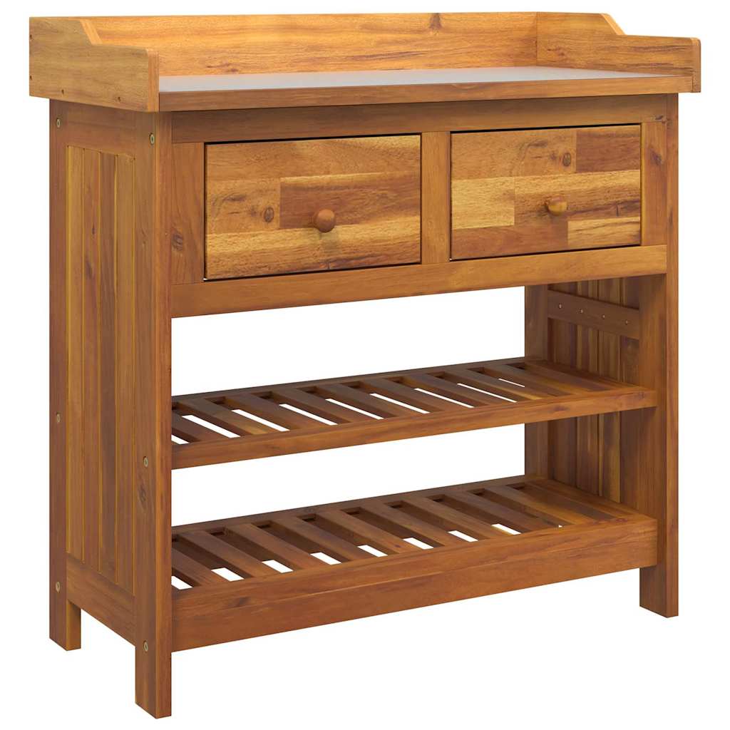 Garden Cabinet with Drawer with Shelf Brown 78 x 36.5 x 78cm