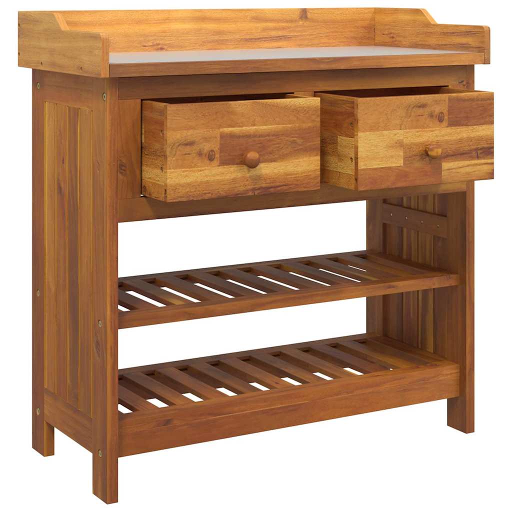 Garden Cabinet with Drawer with Shelf Brown 78 x 36.5 x 78cm