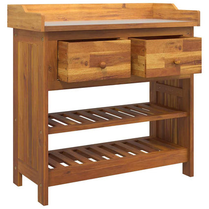Garden Cabinet with Drawer with Shelf Brown 78 x 36.5 x 78cm
