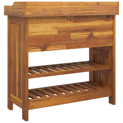 Garden Cabinet with Drawer with Shelf Brown 78 x 36.5 x 78cm
