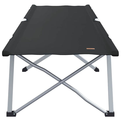 Folding Camping Bed Manual Black 62 x 194 x 42 cm Oxford fabric