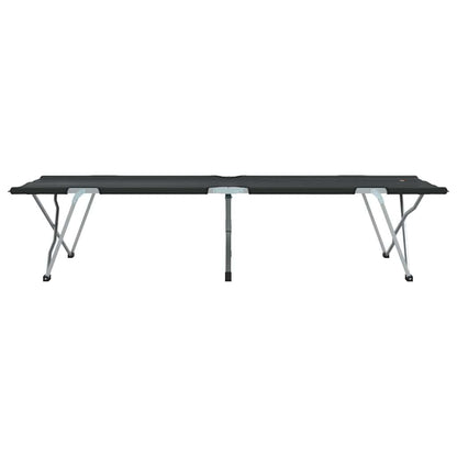 Folding Camping Bed Manual Black 62 x 194 x 42 cm Oxford fabric
