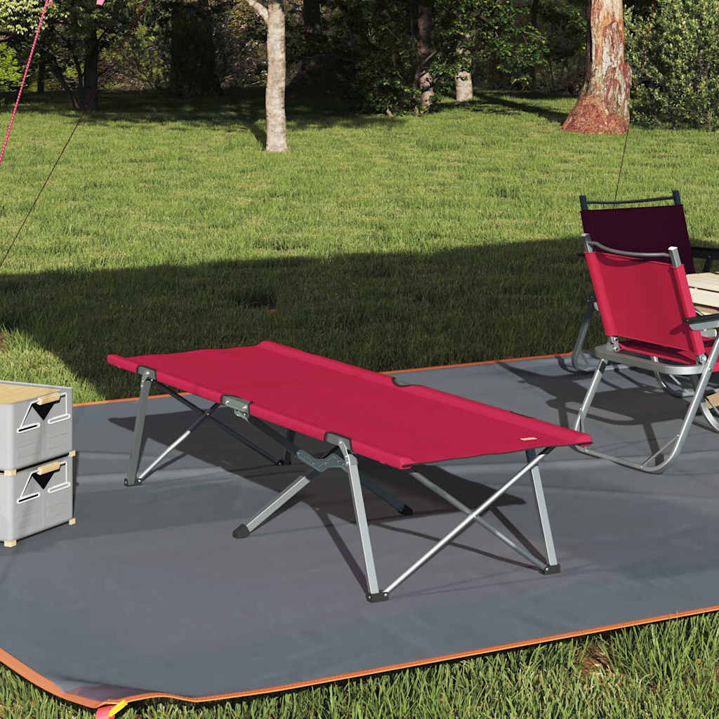 Folding Camping Bed Folding Red 62 x 194 x 42 cm Oxford fabric