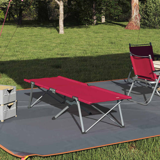 Folding Camping Bed Folding Red 62 x 194 x 42 cm Oxford fabric