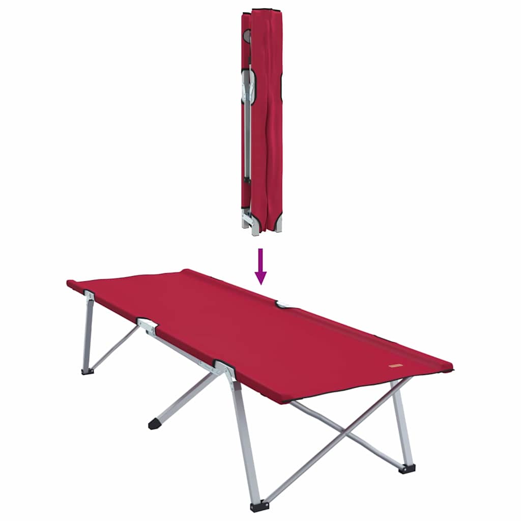 Folding Camping Bed Folding Red 62 x 194 x 42 cm Oxford fabric