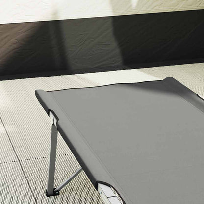 Folding Camping Bed Folding Grey 62 x 194 x 42 cm Oxford fabric