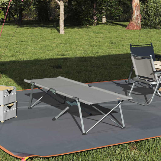Folding Camping Bed Folding Grey 62 x 194 x 42 cm Oxford fabric