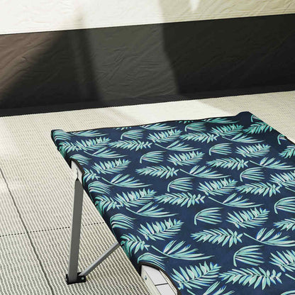 Folding Camping Bed Leaf pattern 62 x 194 x 42 cm Oxford fabric