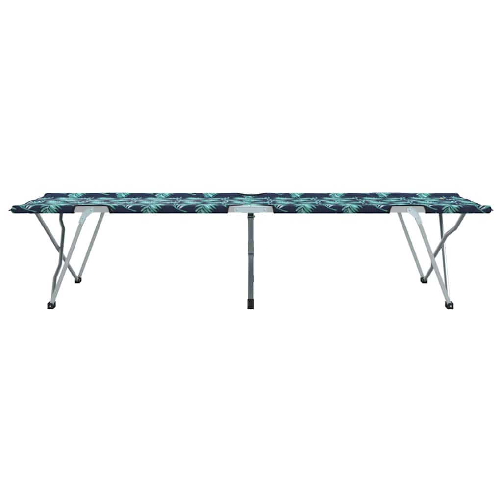Folding Camping Bed Leaf pattern 62 x 194 x 42 cm Oxford fabric