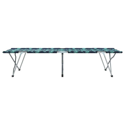 Folding Camping Bed Leaf pattern 62 x 194 x 42 cm Oxford fabric