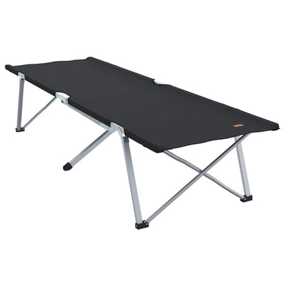Folding Camping Bed 2 pcs Black 62 x 194 x 42 cm Oxford fabric