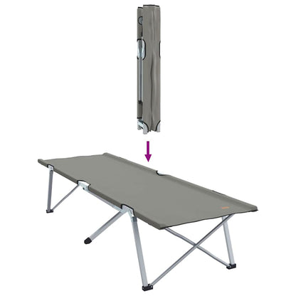 Folding Camping Bed 2 pcs Grey 62 x 194 x 42 cm Oxford fabric
