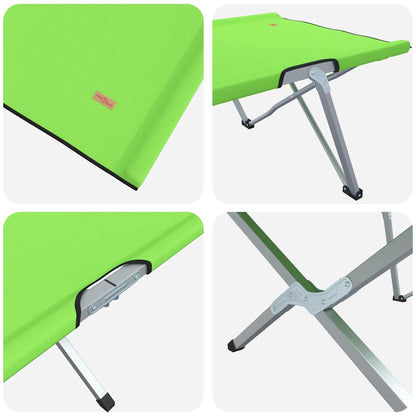 Folding Camping Bed Folding 2 pcs Dark green 62 x 194 x 42 cm