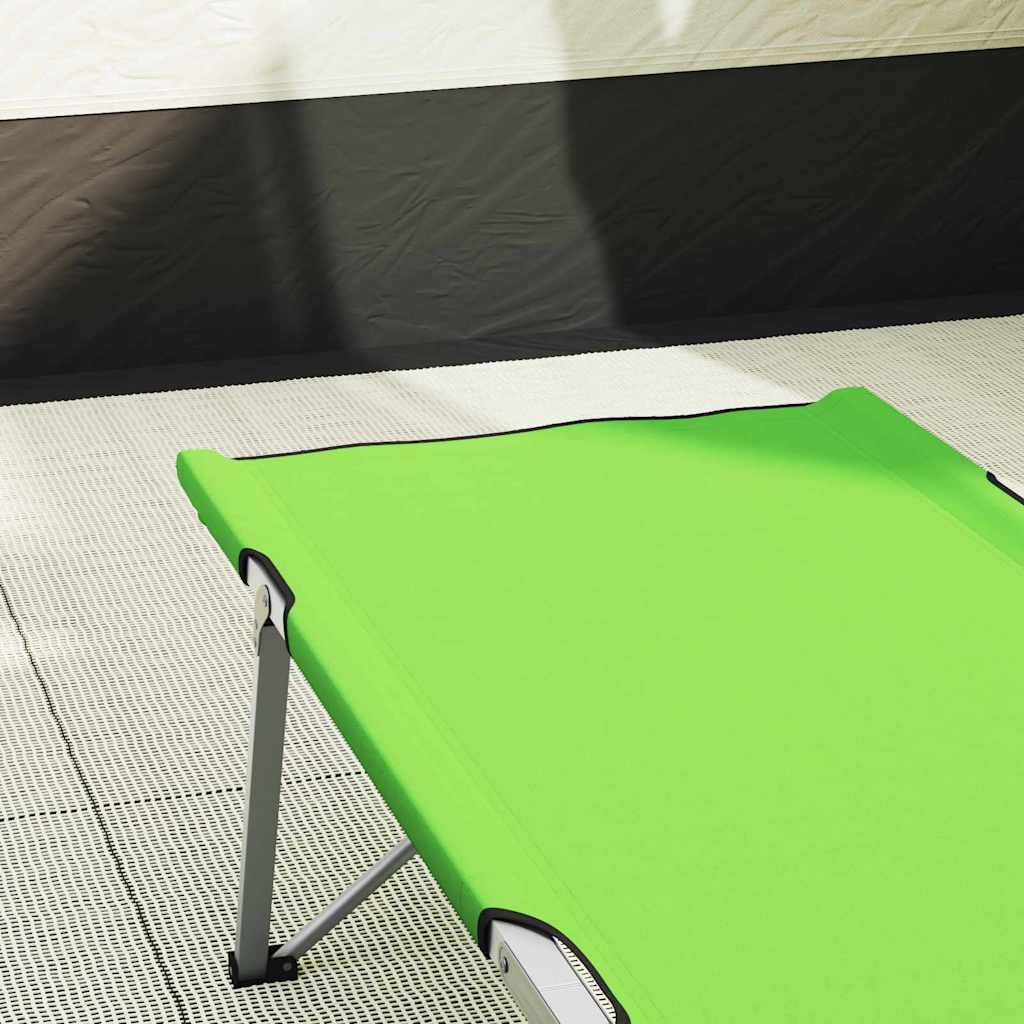 Folding Camping Bed Folding 2 pcs Dark green 62 x 194 x 42 cm