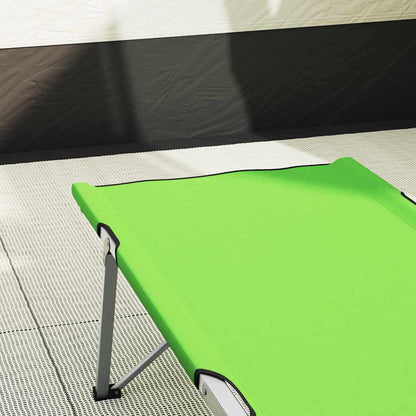 Folding Camping Bed Folding 2 pcs Dark green 62 x 194 x 42 cm