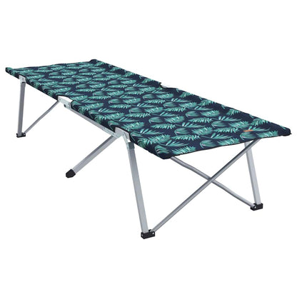 Folding Camping Bed Folding 2 pcs Leaf pattern 62 x 194 x 42 cm