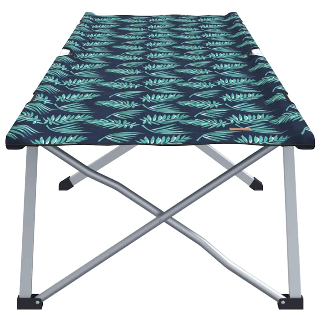 Folding Camping Bed Folding 2 pcs Leaf pattern 62 x 194 x 42 cm