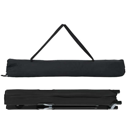 Folding Camping Bed Manual Black 206 x 76 x 74 cm Oxford fabric
