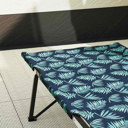Folding Camping Bed Leaf pattern 206 x 76 x 74 cm Oxford fabric