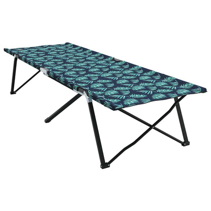 Folding Camping Bed Leaf pattern 206 x 76 x 74 cm Oxford fabric