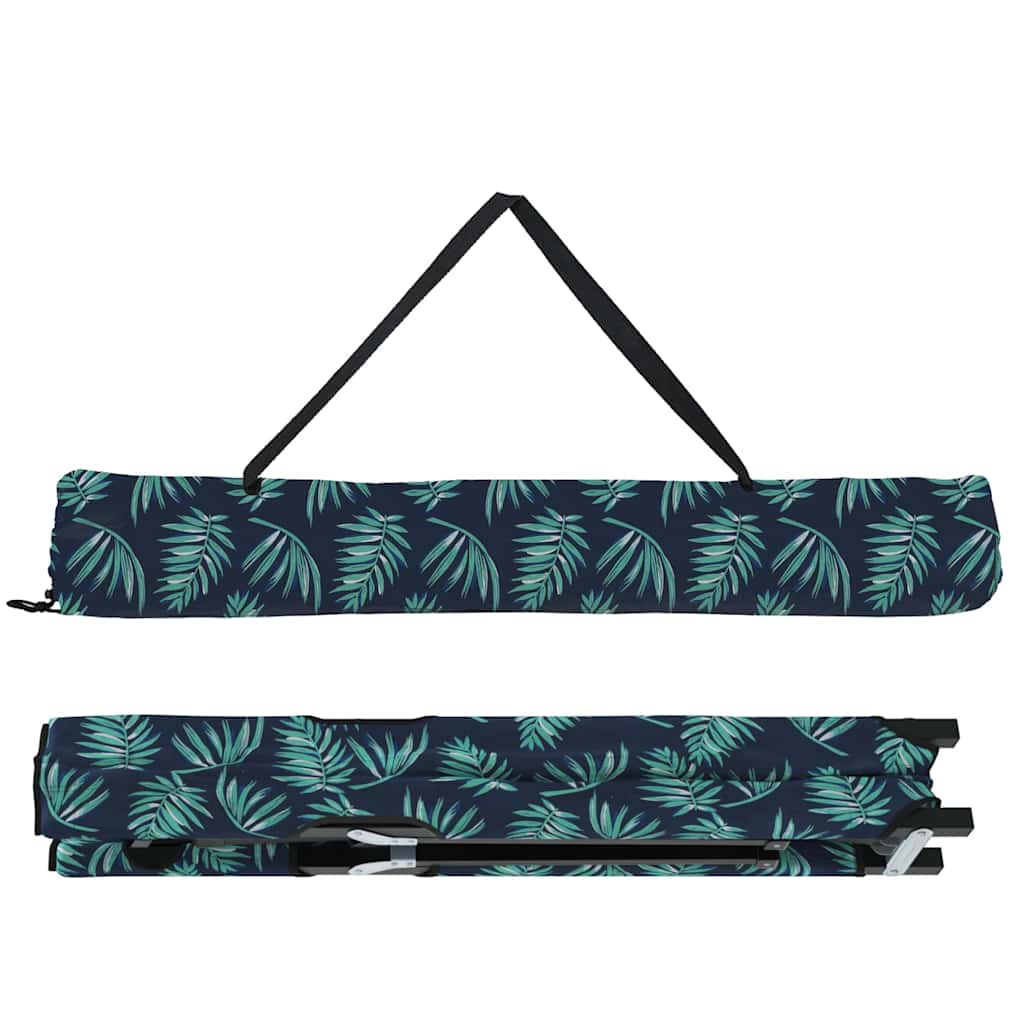 Folding Camping Bed Leaf pattern 206 x 76 x 74 cm Oxford fabric