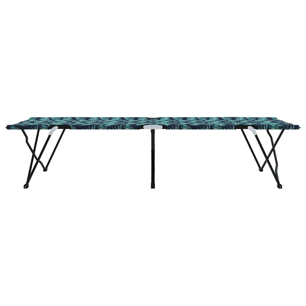 Folding Camping Bed Leaf pattern 206 x 76 x 74 cm Oxford fabric