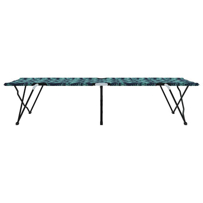 Folding Camping Bed Leaf pattern 206 x 76 x 74 cm Oxford fabric