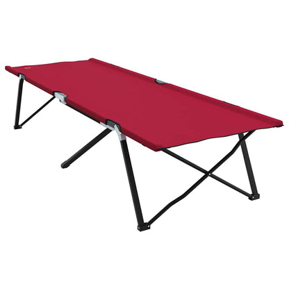 Folding Camping Bed 2 pcs Red 206 x 76 x 74 cm Oxford fabric