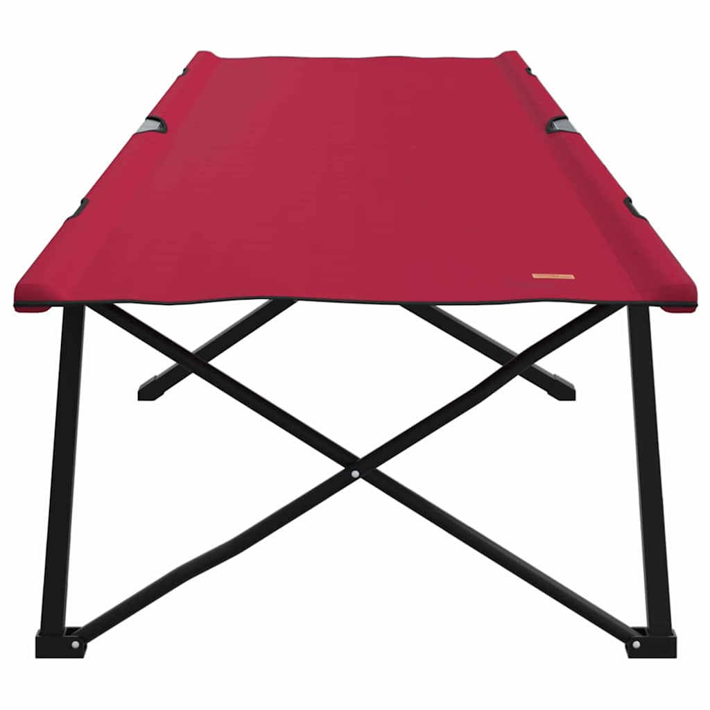Folding Camping Bed 2 pcs Red 206 x 76 x 74 cm Oxford fabric