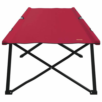 Folding Camping Bed 2 pcs Red 206 x 76 x 74 cm Oxford fabric