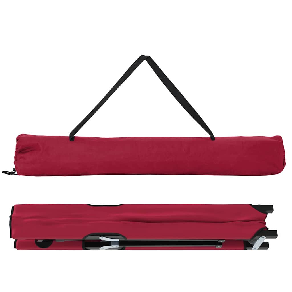 Folding Camping Bed 2 pcs Red 206 x 76 x 74 cm Oxford fabric