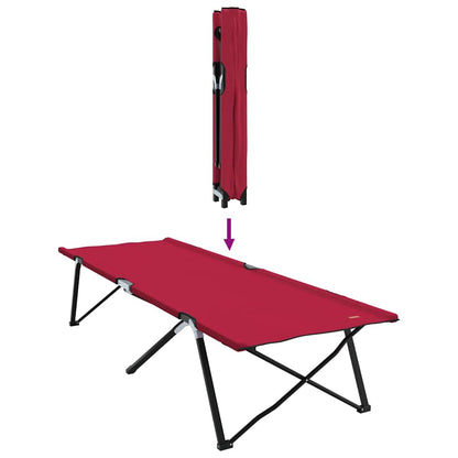 Folding Camping Bed 2 pcs Red 206 x 76 x 74 cm Oxford fabric