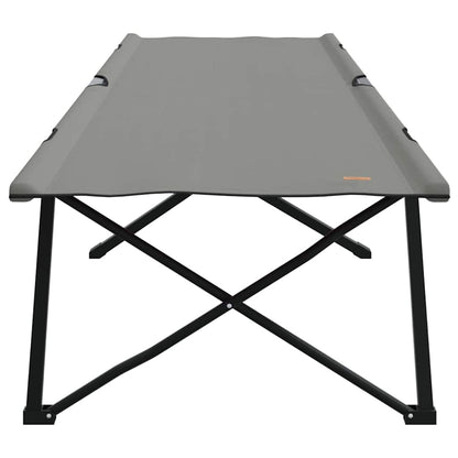 Folding Camping Bed 2 pcs Grey 206 x 76 x 74 cm Oxford fabric
