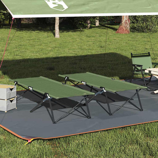Folding Camping Bed Folding 2 pcs Amy yellow 206 x 76 x 74 cm
