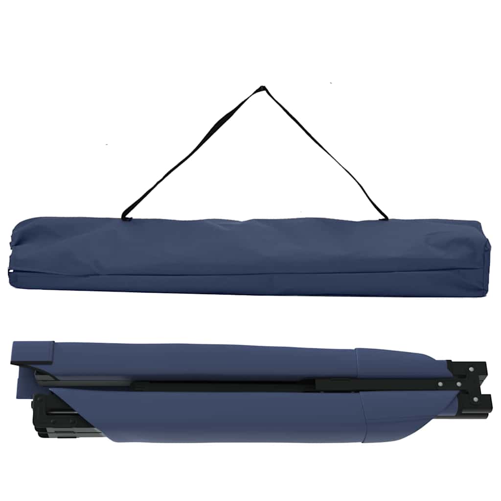 Folding Camping Bed Folding Manual Blue Oxford fabric