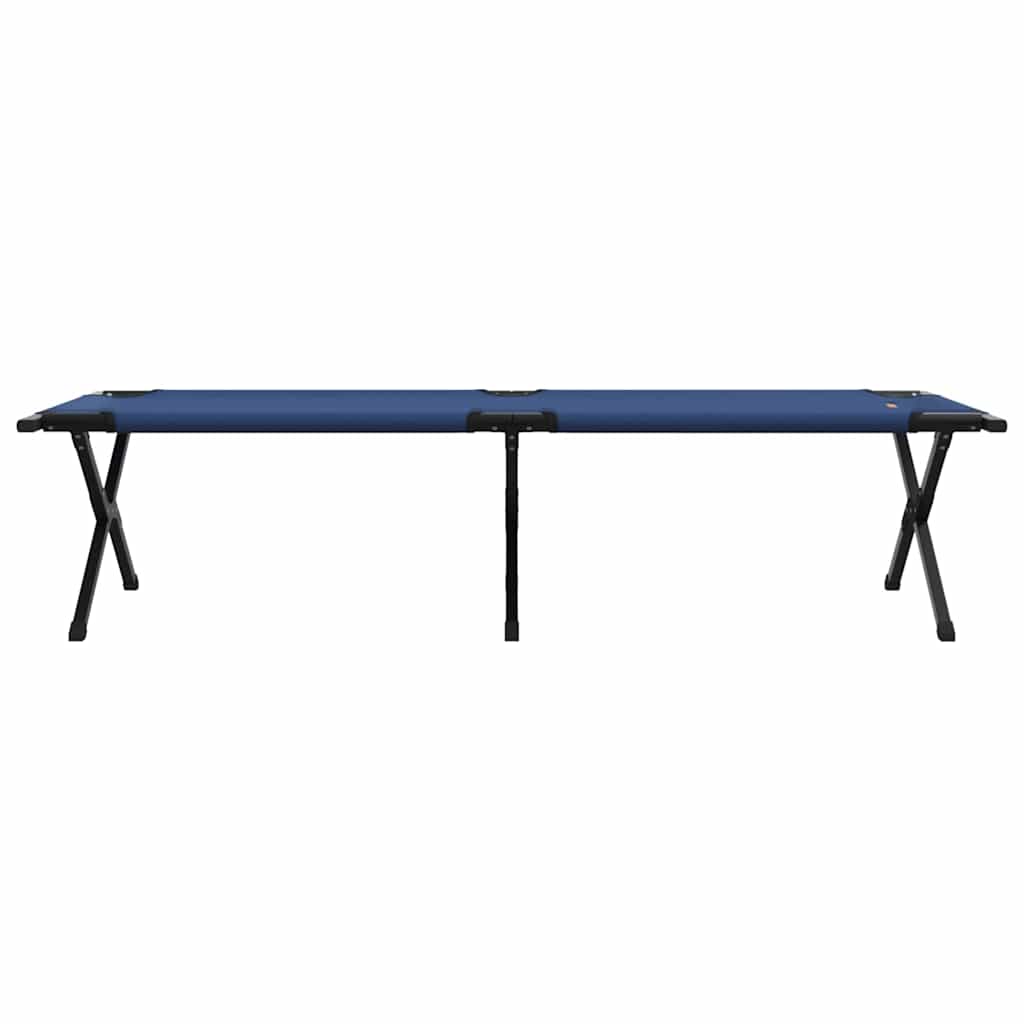 Folding Camping Bed Folding Manual Blue Oxford fabric