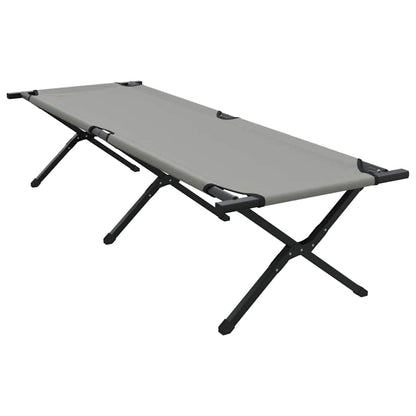 Folding Camping Bed Folding Manual Grey Oxford fabric