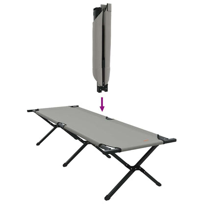 Folding Camping Bed Folding Manual Grey Oxford fabric
