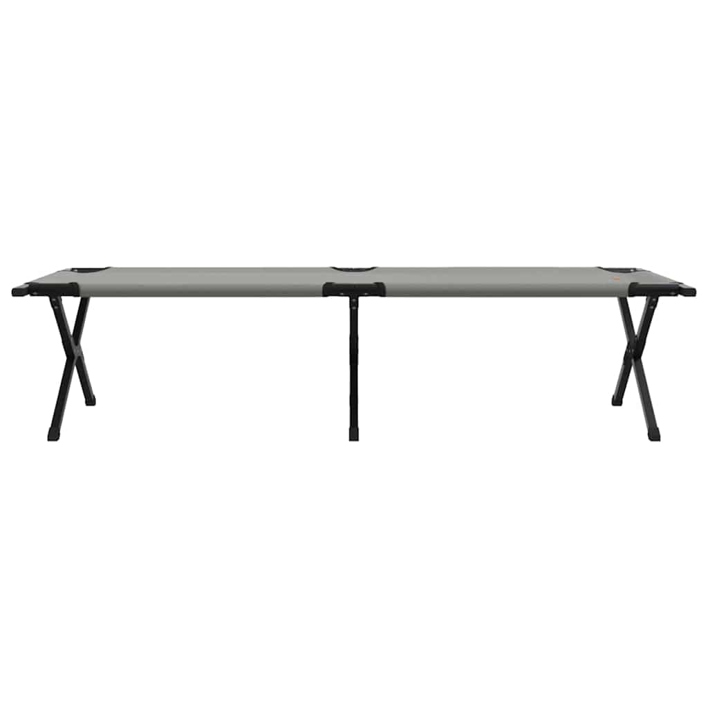 Folding Camping Bed Folding Manual Grey Oxford fabric