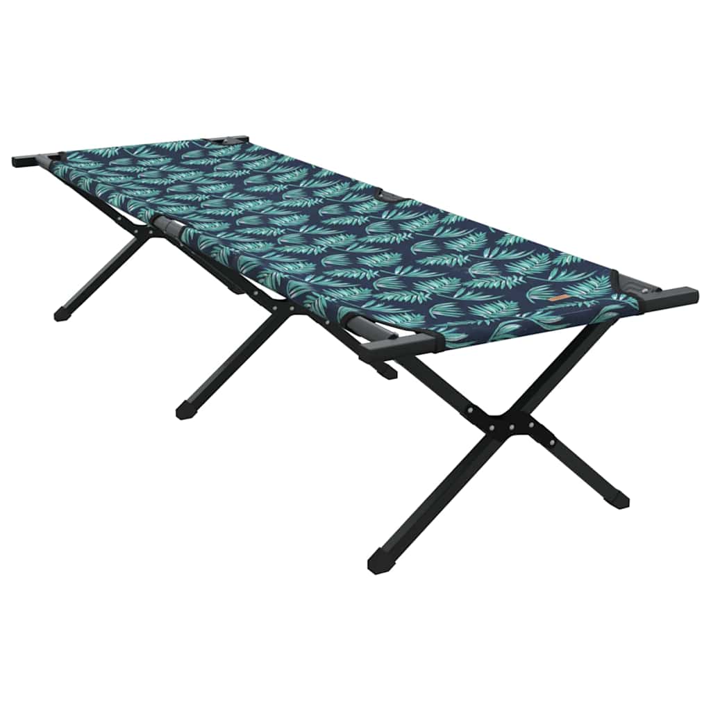 Folding Camping Bed Folding Manual Leaf pattern Oxford fabric