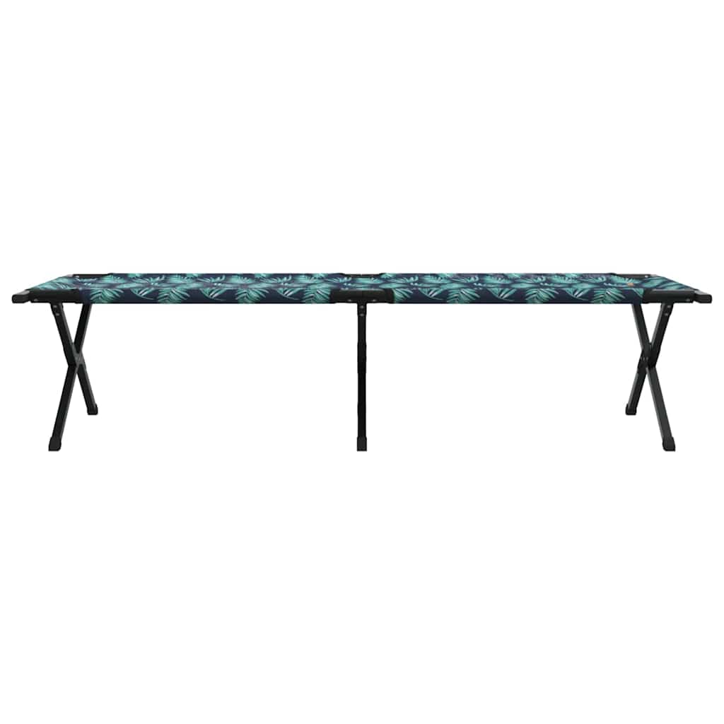 Folding Camping Bed Folding Manual Leaf pattern Oxford fabric
