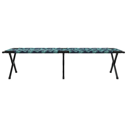 Folding Camping Bed Folding Manual Leaf pattern Oxford fabric