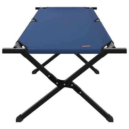 Folding Camping Bed Folding Manual Blue Oxford fabric