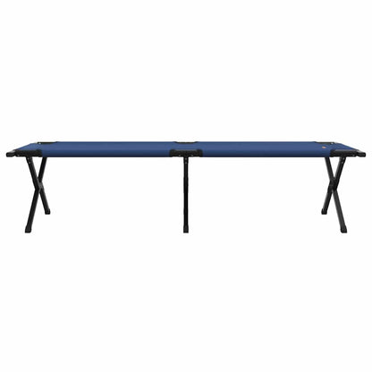 Folding Camping Bed Folding Manual Blue Oxford fabric