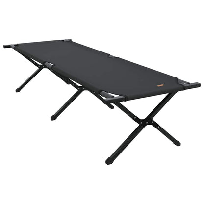 Folding Camping Bed Folding Manual Black Oxford fabric