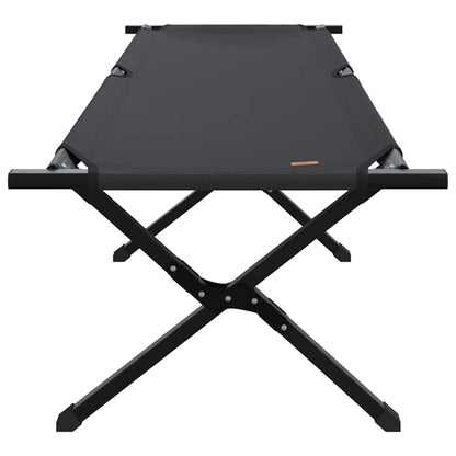 Folding Camping Bed Folding Manual Black Oxford fabric