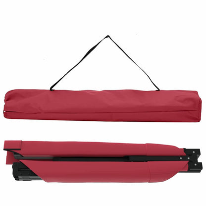 Folding Camping Bed Folding Manual Red Oxford fabric